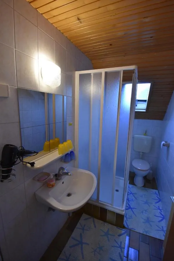 Kopalnica s tušem pod strešnim oknom
