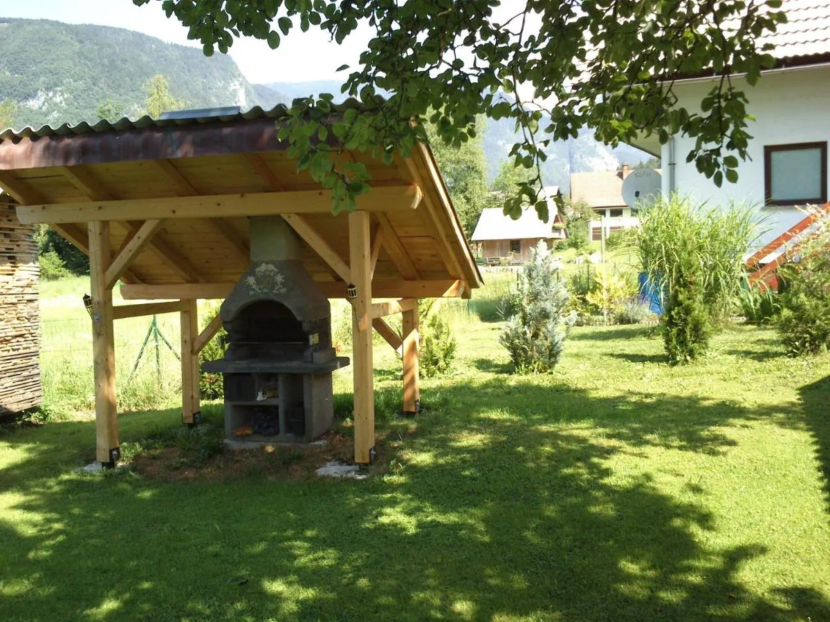 Zunanje ognjišče z žarom pod lesenim nadstreškom